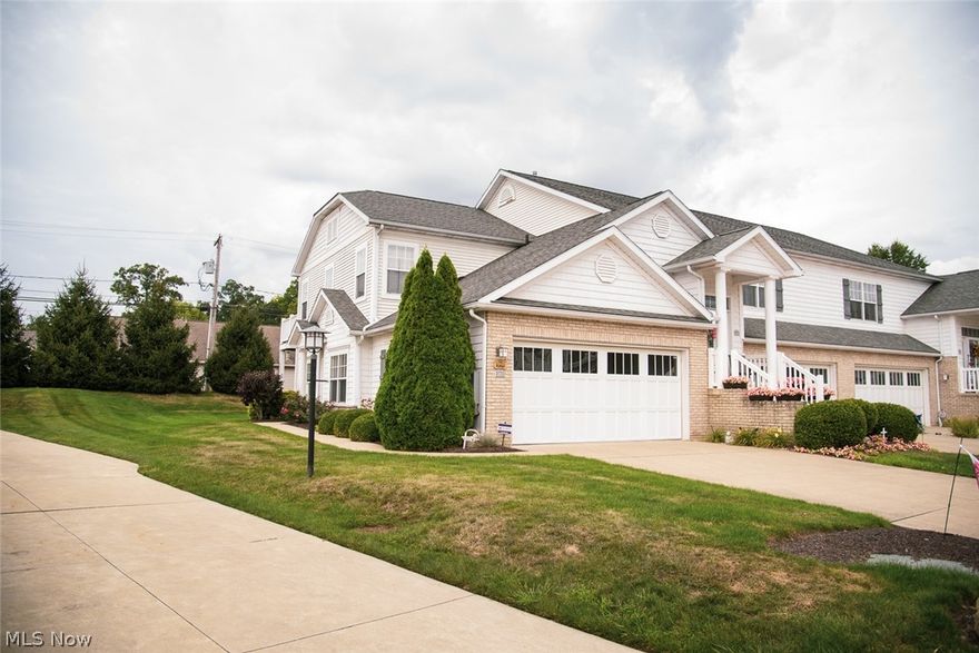 Enjoy one-floor condo living in the gated Fountains at Meyers Lake Community! This immaculate 2 bedroom, 2 bath unit features a large great room with gas fireplace, tile kitchen with custom cabinets.  Great four-season room with lots of windows is the perfect place to unwind. The master bedroom has a large walk-in closet and master bath with separate soaking tub and shower. The utility room with laundry hookups leads to the two-car attached garage. Enjoy access to the community clubhouse with a pool table and exercise area. Call today for a private showing!   Seller offering home warranty for 1 year.