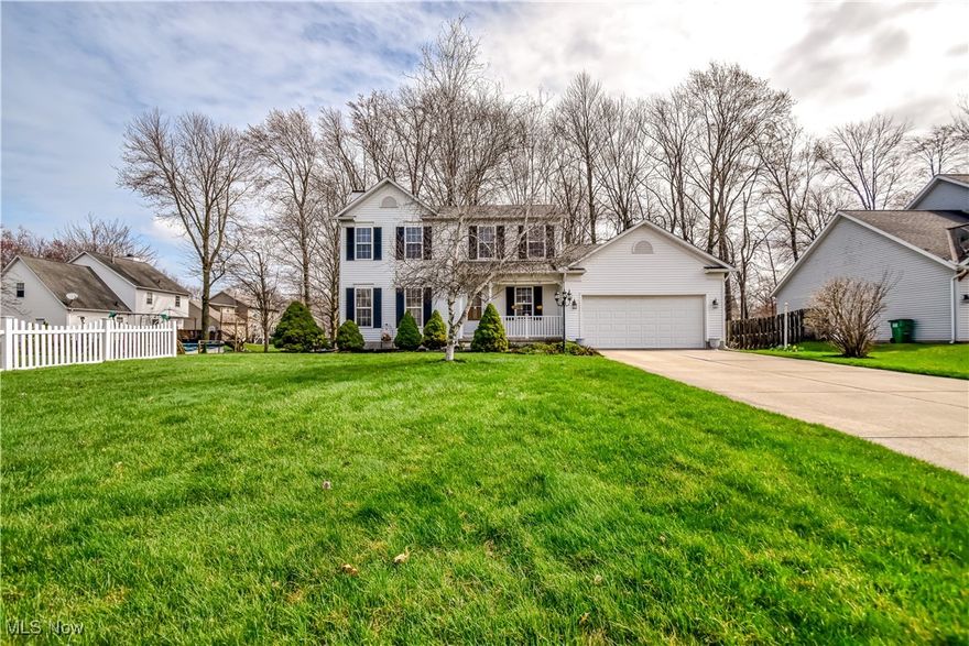 Nestled in a quiet neighborhood, this colonial offers a peaceful retreat while keeping you close to everyday conveniences. Recent updates provide a fresh start for its next owner, making it a wonderful place to call home.

Step inside to a welcoming foyer that leads to a large living room with a fireplace, perfect for gathering or relaxing. The dining room provides ample space for meals, while the bright kitchen and breakfast nook overlook the backyard. A laundry room and half bath complete the main level for added convenience.

Upstairs, the primary suite features a walk-in closet and private en-suite bath. Two additional bedrooms share a second full bath. The full basement spans the entire home, offering excellent storage or the potential for additional living space. A newer HVAC system adds peace of mind.

Outside, enjoy the Trex composite deck and concrete patio—an ideal spot to unwind while taking in the peaceful natural surroundings. The property also includes a two-car garage, a timer-operated sprinkler system, and a pre-installed invisible fence.

Conveniently located near shopping, dining, and freeway access, this home blends comfort with accessibility. Schedule your showing today!