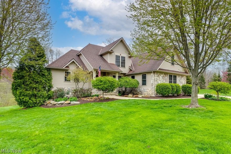 Buyers, this is a rare occasion where you can get the BEST of both worlds. You get a home in Rolling Hills subdivision, w/sidewalks, neighborhood activities, a fun culdesac, & you get the privacy of one of the largest lots in the neighborhood located on just under 2 ACRES! You can view your large private backyard oasis from all back windows of the house- you'll feel like you're on a nature preserve anytime you catch a glimpse. The home offers almost 3k sq ft above ground & another fully finished lower WALKOUT level w/tons of windows for natural light in the basement. Freshly painted 1st floor has vaulted ceilings, & you feel the grandeur upon entering the home. The high ceilings give an open layout to the kitchen & double sided fireplace is great for entertaining. You also have the convenience of a dining rm, half bath,1st flr laundry rm, & a large 1st floor master bed/bath(jetted tub/stand up shower/walk in closet). Upstairs is complete w/addl 4 bedrooms & full bathrm. Check out the e