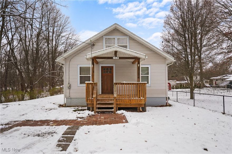 If your looking for a private property on a dead end street, this is it!  This charming and cute home is the perfect opportunity for investors or first-time buyers! Step inside to a nicely sized living room that flows into an eat-in kitchen, offering plenty of space for everyday living. The first floor features two bedrooms and a full bath. Upstairs, you’ll find a third bedroom with its own full bath complete with a walk-in shower—ideal for guests, a primary suite, office or whatever fits your needs.  Enjoy a good-sized yard with a patio for outdoor gatherings, plus a handy storage shed. A welcoming covered front porch will be nice to enjoy the seasons.  This property is a great value.  Updates in 2006 - roof, siding, windows, furnace and AC.