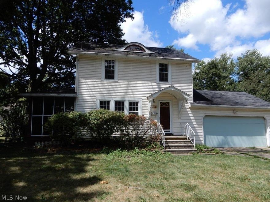 Rare opportunity to own a Cuyahoga Falls colonial (w/2 car attached garage!) in a highly sought after location, just a minute walk from Oak Park! This 2-story features a classic floor plan with hardwood flooring throughout.  The spacious kitchen has newer white cabinets (incl a huge pantry), granite counters, and ceramic flooring.  Formal living and dining rooms plus a half bath complete the first floor.  Upstairs are three nice sized bedrooms and a full bath with some updating completed.  For outdoor entertaining there is a screened in side porch, and back deck with pergola, private yard space and a storage shed.  Vinyl windows, hot water heater 2016. Add your finishing touches to make this your home!