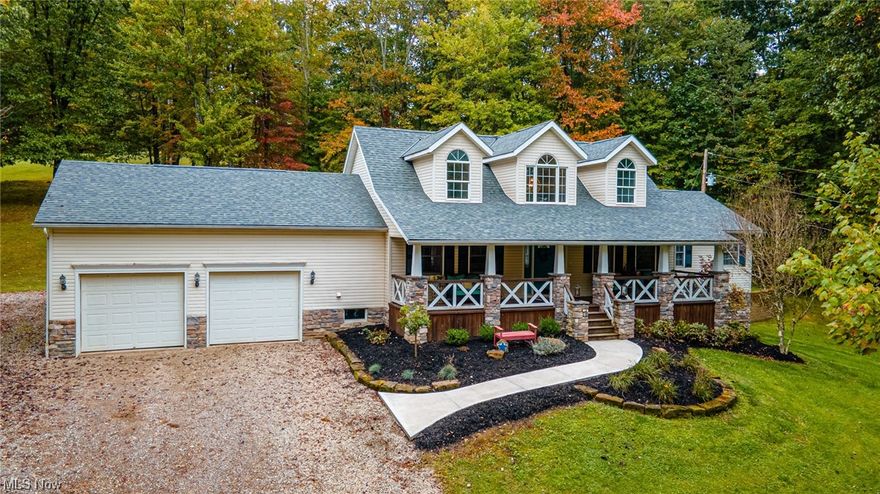 Welcome to your dream rural escape! Nestled approx. 1 mile from the historic village of Roscoe, this picturesque property offers an exceptional opportunity to own a slice of Ohio's countryside. Featuring over 17 acres of prime hunting land, this property is a sanctuary of rural living while being conveniently close to the amenities and charm of Roscoe Village and the city of Coshocton.  This location provides the best of both worlds! Hunters: Deer and turkey are sighted on the property on a regular basis and family have had successful hunting seasons for years! The home has 3 large bedrooms, 3 full and 2 half baths, first floor master suite and laundry, and finished, walk-out basement with a workshop area, a full bathroom, and the possibility of a 4th bedroom. Other features are a new front porch, new landscaping, and newer roof (approx. 5 yrs.), and the new owner will enjoy city water and discounted gas through Diversified Production.
Where else can you find this home, with this much acreage, and the convenience of city utilities? Call your agent for a private showing.  Agent Owned.