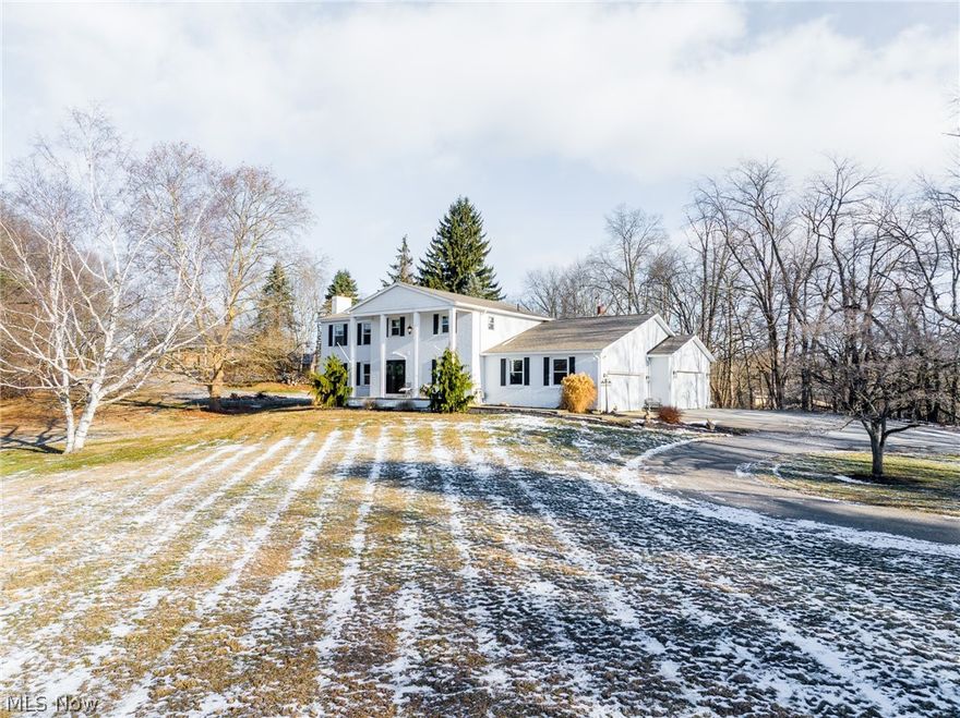 Onsite Live Auction Tuesday, March 24th at 6:00 PM. This 3.97 acres property features a beautifully maintained 2,440 sq. ft. two-story home with a peaceful pond setting. The home offers 4 bedrooms and 3.5 bathrooms, including a partially finished basement with a bedroom and full bath—ideal for guests or extended living. Inside, you’ll find a cathedral-style living room, a well-appointed kitchen and dining area, first-floor laundry, plus additional laundry hookups in the basement.
The home has been thoughtfully updated over the years, including a new gas furnace and central A/C, new roof, updated flooring throughout much of the home, a remodeled primary bathroom, a bedroom and heated 2-car garage addition, and more. A whole-property generator provides added peace of mind.
Outside, you will find a concrete patio, an 18x36 outbuilding, an above-ground pool with composite deck, and a hot tub—perfect for relaxing or entertaining. Utilities include natural gas forced-air heat, central A/C, electric hot water heater, septic, and well.