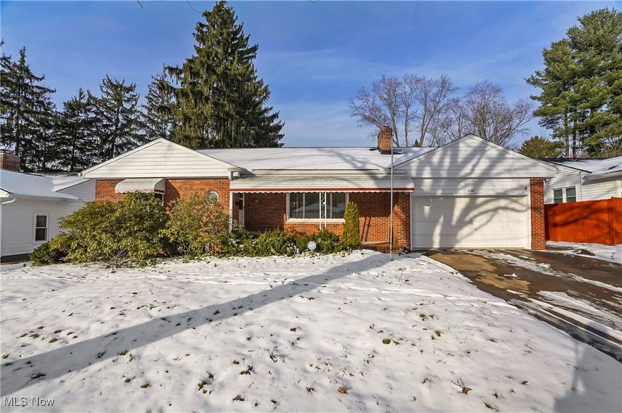 1123 Courtleigh Dr Akron OH 44313 is a beautiful brick ranch home in a great location of West Akron near Stan Hywet Hall and Gardens and the Portage Country Club. The home has a great layout with one floor living at its finest and includes 3 bedrooms, 2 full bathrooms including the Primary Bedroom having an En Suite full bathroom and a half bath from the 2 car garage entry before heading to the basement level where you'll find an additional shower that could be made into another full bathroom. The main level has a beautiful entry into a huge Living Room with a gas fireplace and a separate Dining Room with easy access to both the Eat In Kitchen and the 3 Season Room off the back of the home. The 3-season room shows off the expansive yard while allowing Natural  sunlight at the back of the home. The kitchen layout is great for cooking and has a quaint sitting area to enjoy dinner for a small group or conversation over coffee & tea. Bonus space in the lower level with a large Family Room just as big as the Living Room and is currently an awesome Media Room. Plenty of great storage along with the Laundry area, shower and play area with separate utility room. Don't miss out on this great opportunity, call your favorite real estate professional for a private tour or attend one of our Sunday Open Houses or we would be happy to make a private tour for you by calling for an appointment. This home is occupied, showings begin Sunday throughout all day with the Open house in the middle of the day, check the schedule or call.