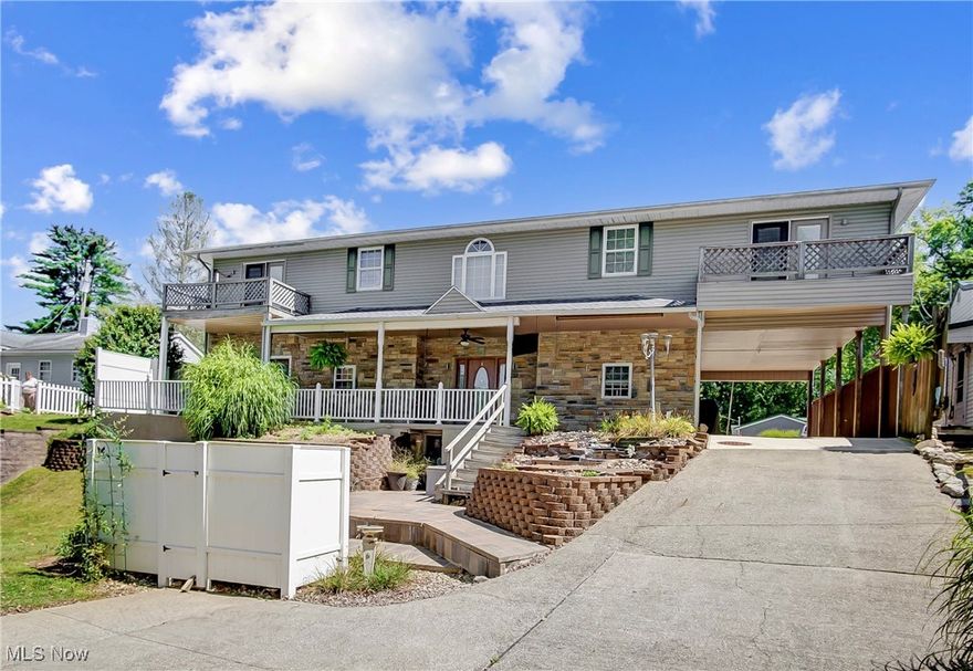 Spacious riverfront home with 3400 sq. ft., featuring 4 bedrooms and 3 versatile bonus rooms, ideal for storage, offices, or workout spaces. The recently remodeled kitchen boasts granite countertops, a glass backsplash, and a breakfast bar with a decorative fireplace. Enjoy the convenience of 1st-floor laundry and public water. The property includes a deep, 1-car attached garage & 2 carports. Relax on two balconies—one off the bedroom and another off the upstairs living room. The property comes with 2 parcels.  New roof in January 2024, with newer HWT, furnaces, and HVAC systems. This property is NOT located in a flood plain!