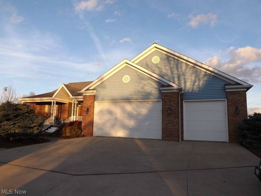 Custom built and designed. Flex space designed to suit your needs. 1st floor bedroom is currently used as an office. See thru FPlc between great room and large eat-in kitchen. Loft could be 4th bedroom. Mr. Green Thumb uses sky-lighted garden room as a green house. Great room is 2-story and vaulted. Large deck overlooks 2+ beautiful acres. 3-car attached garage with a bonus of a 2-car detached garage. Low utility bills.