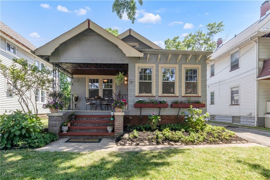 Delightful move-in ready craftsman style home just waiting for you! The charming front porch offers a cozy place to relax or to greet guests. Walk through the front door into a rare reading/office nook/sunroom. There you will see a large living room featuring beautiful hardwood floors throughout the living room, dining room and bedrooms and the kitchen with all new appliances. The home has nice sized bedrooms and an unfinished attic waiting for your belongings to store or finishing ideas. The half finished basement houses the laundry area with new washer and dryer. The exterior provides a fully fenced-in yard with well landscaped gardens and the convenience of a two car garage and lovely patio to entertain.