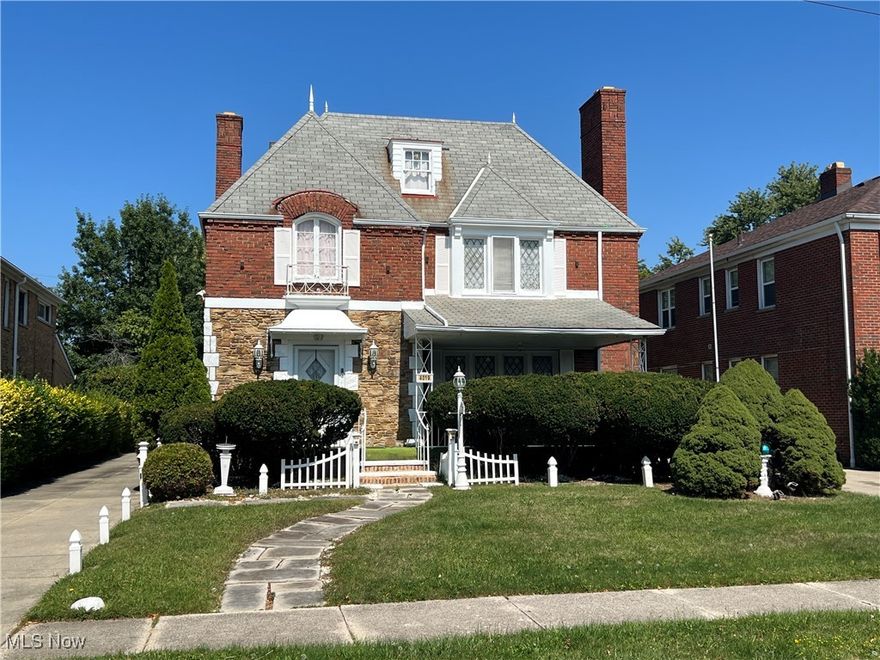 Unique and charming brick home in great location.  Tons of space featuring 5+ bedrooms, 3.5 baths, partially finished basement, and a 3 car garage.  Beautiful built ins and wood trim throughout this classic beauty.  The property needs extensive updating and is being sold as is.  Enjoy Shaker Heights charm without the Shaker taxes.  Currently occupied by a long term resident.