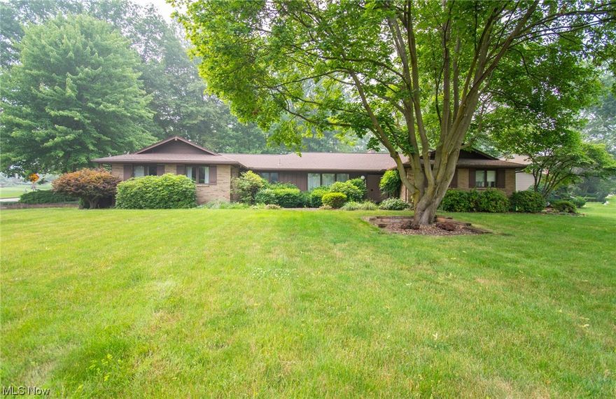 Welcome to your new home! Situated in the well sought after Windel Hills development, this 4 BEDROOM RANCH is waiting for you. With a clean slate to make it your own, the possibilities are endless! Well appointed on a private corner lot with over half an acre of land. Plenty of curb appeal with mature trees and a newer roof. Grand entry with double doors leading to a formal living room with plenty of natural light. Open concept kitchen, dining room, and great room with fireplace and sliding doors to the covered porch and great backyard. 4 SPACIOUS bedrooms, 2.5 baths, and a first floor laundry area! Huge basement that could be finished for even more livable space includes a walk-out access to the back of the house. Oversized 2 car attached garage and concrete driveway. This home has a great layout and can be transformed into your perfect dream! Make an appointment today as this home won't last long! CANFIELD Schools.