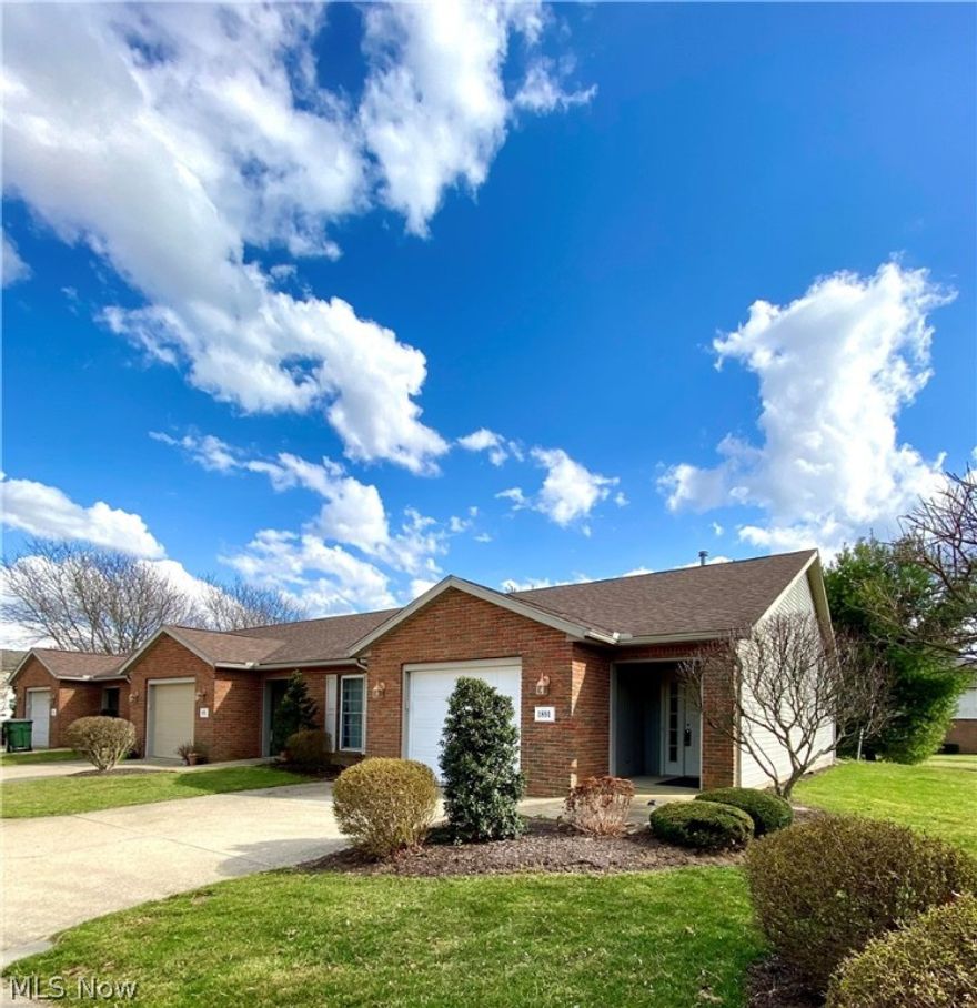 Ranch Condo with numerous updates including new carpet throughout; new furnace/central air 2020; microwave 2020; garbage disposal 2019; new garage door opener 2020; roof shingles replaced 2018, and the interior is freshly painted. The kitchen island is not stationary, can be moved, and the natural light from the skylight makes the space very inviting. You'll also find an abundance of natural light from the skylight in the living room.  The master bedroom has 2 large closets and 3rd closet for linens. The covered front door entry has vinyl flooring just inside for shoes as well as a large coat closet.  The patio off of the dining area has a vinyl privacy fence.  This unit is clean and move-in ready and is an end unit that has a large common area off of the patio.