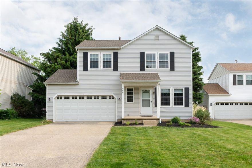 Welcome to 969 Pine Tree Ct, a lovely 3 bedroom Colonial situated on a quiet cul-de-sac w/ wonderful wooded views! Charming curb appeal w/ lush flower beds, an attached 2 car garage & covered entry. Inside, the bright & spacious great room opens to the eat in kitchen for easy everyday living and entertaining. The eat-in kitchen is complete w/ spacious dining area, ample cabinetry, island w/ seating, plenty of prep space & included appliances. A door leads out to the spacious deck and private fenced in yard to enjoy! Back inside, a convenient 1/2 bath completes the main level. Upstairs you will find 3 comfortable bedrooms and a nice full bathroom. Showcasing the large owner's suite w/ walk-in closet. The basement has been newly finished(2023) providing more living space, along with a laundry area and plenty of storage space. New flooring upstairs(2023). Furnace & A/C(2023). New dishwasher(2024). Great location near Medina square, parks, shopping and restaurants. Call your favorite agent and schedule your private showing today!