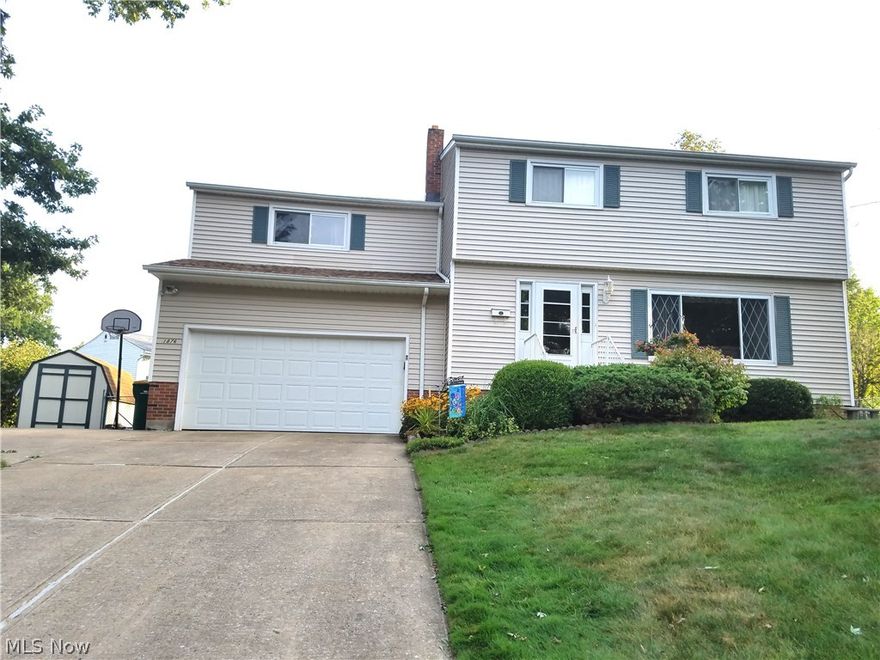 Updated 4 bedroom colonial with new roof (8/2017), newer siding, windows, gutters, insulation and much more!.  Freshly painted, some newer carpet, updated kitchen with newer cabinets, quartz counters, & flooring. Access to bath from master; bedroom 2 could possibly be 2 bedrooms (divided). Updated bath & newer electrical box, fenced yard, patio & deck for summer enjoyment, additional concrete parking pad on side of house, A/C & whole house fan, full basement partially finished with shower stall, plenty of storage room.  Clean home with neutral decor. Nearby playground.