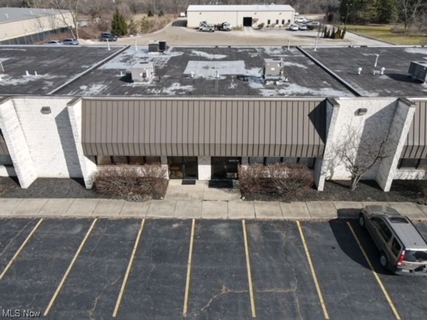 1,800 sqft flex space available for lease. The space is located in the Oak Point East Center with 300’ of frontage on the highly trafficed Broadway Ave. which sees approximatly 10,000 VPD. Located only 5 minutes from I-271/480. The space comes partially furnished and includes 2 built out 1/2 bathrooms. The space was recently painted throughout and is in excellent condition! The front features 2 offices, a conference room and a front lobby/showroom. There is a garage/warehouse in the back which is 1/3 of the leaseable space (~600 sq. ft.) and offers a large 16-foot garage door and 20-foot high ceilings. Storage shelves already installed and there is pleanty of room for indoor parking/storage. Parking is also available in the front as well as the back of the parking lots and offers plenty of room for customer and employee parking. Monument signage available at the street. New HVAC unit being installed at the time of occupancy. Tenant responsible for: all utilities, interior maintenace, CAM and trash removal. Call to schedule a showing today!!