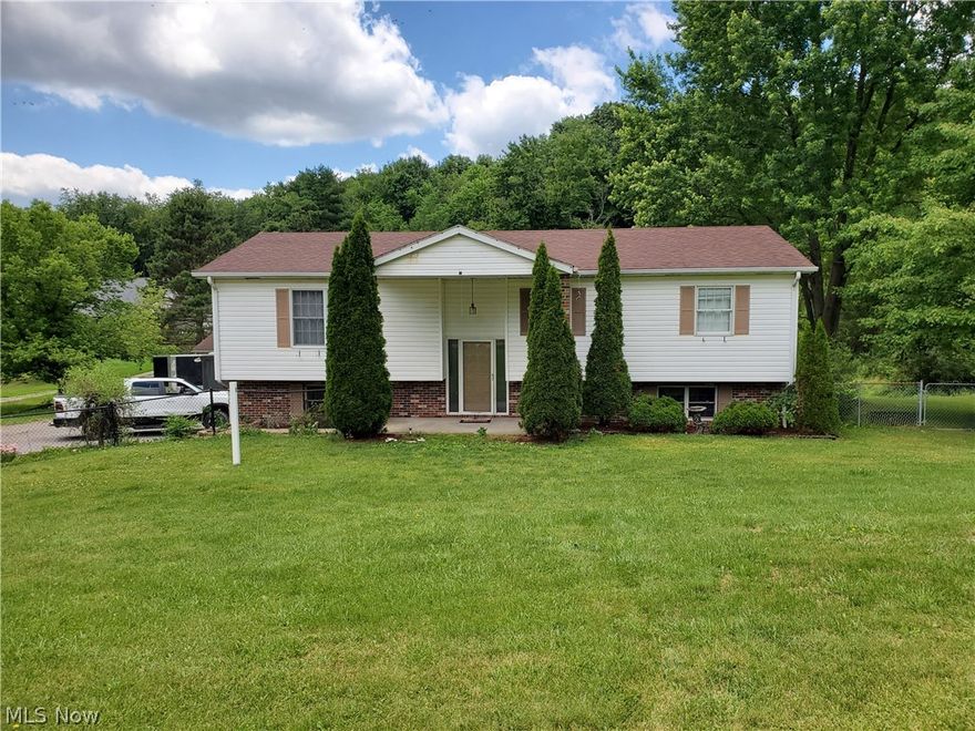 Beautiful Three bedroom Bi-level home situated on route 45 on just under 2 acres of land. Newly remolded kitchen and second floor bathroom. Newer dimensional placed on the house and garage. The first floor is currently under an update, getting newly installed carpet and a fresh coat of paint. This home comes with a 4-car garage with plenty of storage space, enough room for large vehicles, large equipment, outdoor utility vehicles and so much more. Take a time out sitting on the back deck overlooking the scenic acreage. Allow your pets or small children to play safely with a fenced in front yard space. This house wont last long schedule a tour of the property today!
