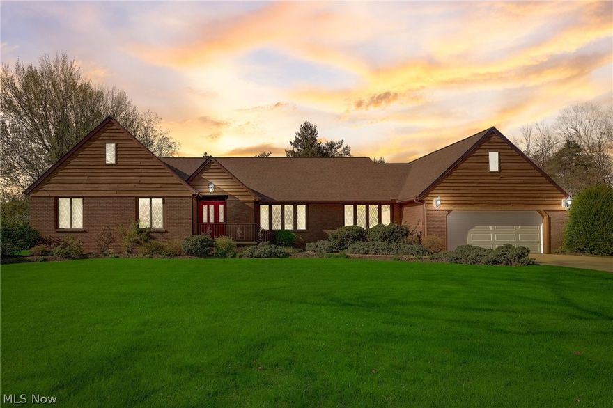 Welcome to your serene oasis on almost an acre of land! Step into the heart of the home, where fresh paint and new carpet create a welcoming ambiance. Relax in the family room, enjoying tranquil views of the adjacent golf course. The kitchen and main full bathroom feature tasteful upgrades with new granite countertops, adding elegance to your daily routines. New light fixtures illuminate the living space, enhancing the overall atmosphere. This beautiful property features a spacious master bedroom with an ensuite bathroom for added comfort. Main floor laundry makes chores a breeze.  Outside, the backyard borders the prestigious Madison Country Club, offering privacy and luxury. Whether hosting gatherings or unwinding after a long day, this setting exudes sophistication and tranquility. Don't miss your chance to own this meticulously crafted property for comfort and style.