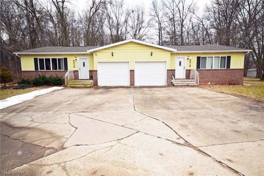 Great investment opportunity! Live in one side and rent the other or rent out both!  Left side unit has open concept living room and kitchen.  This home has some major improvements including newer roof, water proofed basements, and newer appliances.  Basements have high ceilings and can be finished for additional living space.  Scenic wooded lot and large master bedrooms with sliding doors to the back yard make this a must see!  Individual garages and lots of additional parking area!  No worries as it comes with America's Preferred Home Warranty!  Call TODAY to schedule your private tour!  This won't last long!
