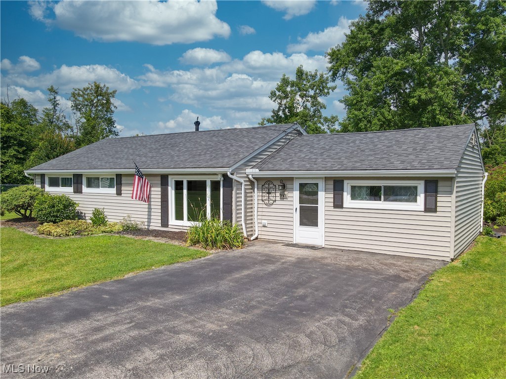 Welcome to this beautifully updated 3-bedroom ranch, ideally located on a quiet cul-de-sac just 20 miles from both Akron and Cleveland. Enjoy the convenience of nearby shops, restaurants, and the Twinsburg Rec Center - all while tucked away on a private, partially wooded lot with Apple, Dogwood, and Hibiscus trees. Step inside to find an oversized Family Room with newer flooring & fresh paint. The adjoining eat-in kitchen is well-equipped with newer stainless steel appliances, modern lighting, and a new faucet (2025). The formal Dining Room (or flexible second living space) features updated vinyl flooring and a large picture window that floods the area with natural light. This home offers a smart & functional layout with three generously sized bedrooms, an updated full bathroom and separate Laundry/Utility Room all located off the hall. Head outside to your own backyard retreat - complete with a covered porch, concrete patio, brick and river rock firepit, and a storage shed with new walls and doors (2020). Mature trees and thoughtful landscaping offer added privacy. Other notable upgrades include a new furnace and A/C (2025), newer washer/dryer, storm door, freshly painted gutters/flashing/shutters, and stone walkways. Be sure to check the attachments for a full list of recent improvements. This home has been well maintained & is move in ready. Schedule your private tour today!