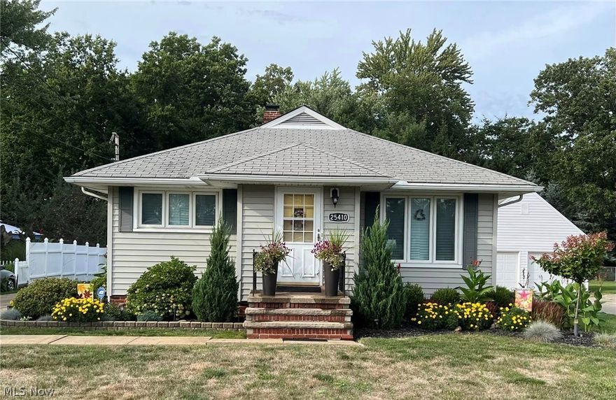 Well maintained ranch, beautiful landscaping. 2 1/2 car garage w/bonus enclosed 3 season room, plus shed. Hardwood floors under carpet. Kitchen & bath original.