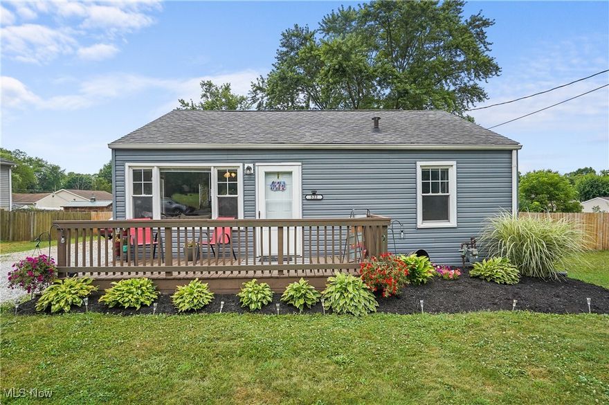 Don’t miss this beautifully updated 3-bedroom ranch tucked away in a peaceful, established neighborhood—offering comfort, style, and a rare oversized fenced-in yard. Inside, you’re welcomed by a bright and airy living room flooded with natural light from large picture windows. The spacious eat-in kitchen boasts ample cabinetry and plenty of room for a full dining setup with views of the backyard—perfect for family meals or entertaining guests. Just off the kitchen, a large laundry and utility room adds both convenience and extra storage. Down the hall, you’ll find three generously sized bedrooms and a fully renovated bathroom featuring modern finishes and durable luxury vinyl plank flooring. Enjoy summer evenings on the 18'x6' front deck or host gatherings on the 12'x10' back deck overlooking the private yard. Recent updates include a new hot water tank (2025), water softener and pressure tank, fresh interior paint, and a brand-new wooden privacy fence. This move-in-ready home checks all the boxes with thoughtful upgrades, functional space, and excellent curb appeal—homes like this don’t last long. Schedule your showing today!