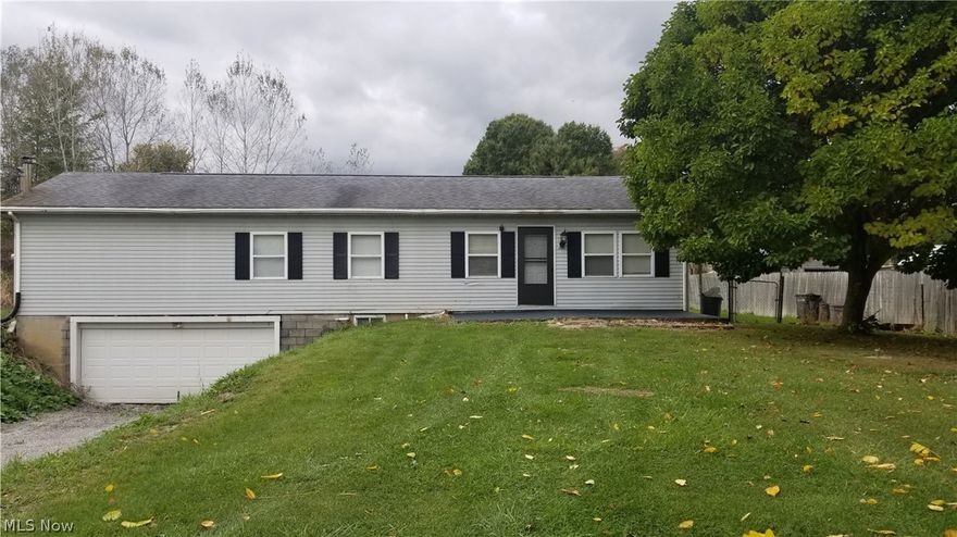 This 3 bedroom, 2 bath home boasts an open floor plan, filled with natural light. The large kitchen with new (2019) refrigerator, range, and dishwasher, a center island for extra work space, and plenty of cabinet storage. New (2019) vinyl stone core flooring, fresh paint, light fixtures, and ceiling fans throughout. The unfinished, freshly painted basement, new (2019) sump pump with battery backup, and attached garage complete this home. It won't last long, make your appointment today.