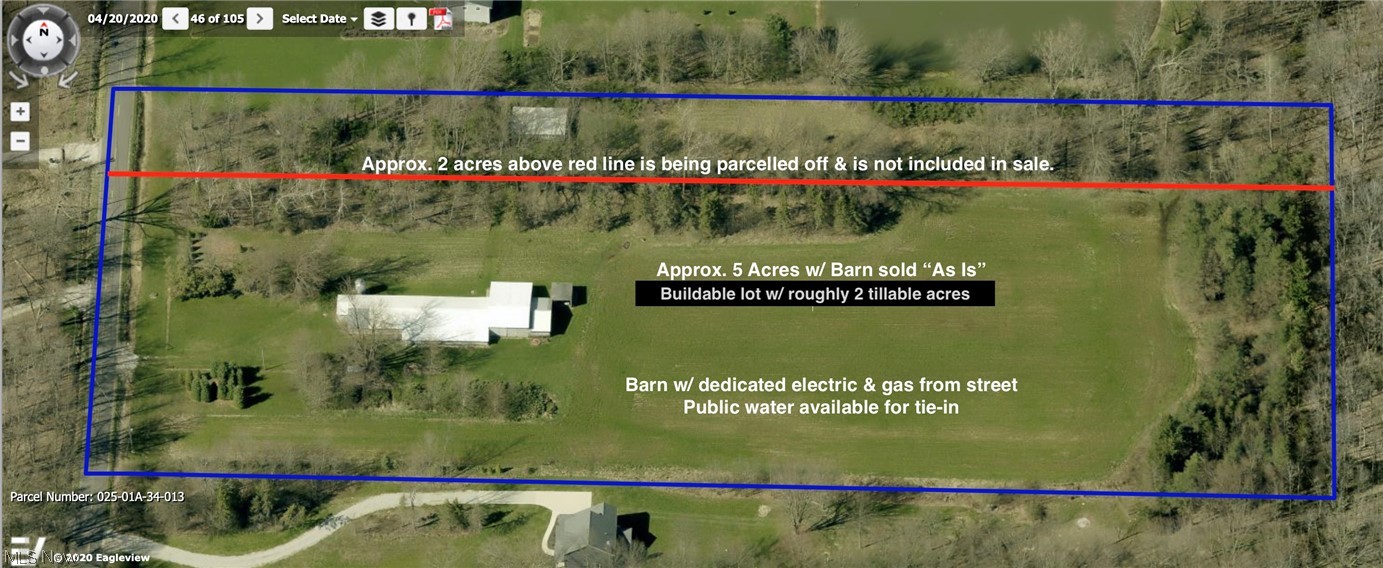 Valley City, Ohio 5 -acre buildable lot in Liverpool Township w/ barn & approx. 2 tillable acres. Surrounded on three sides by tree line (see aerial photo). Barn once used to raise pigs with stalls, pit w/ septic tank, farrowing house, storage barn w/ hay loft/crib, utility shed. Can be modified strictly for storage, to raise other animals or a combination. Remaining barn equipment related to pigs, including feed bin/system, may be sold separately by owner unless quick offer includes conveyance request. All-weather driveway w/ several compacted inches of gravel. PERC test required and to be paid by buyer if building. Dedicated gas and electric lines present. Public water at street must be tied into by buyer when needed. This is a wonderful opportunity!