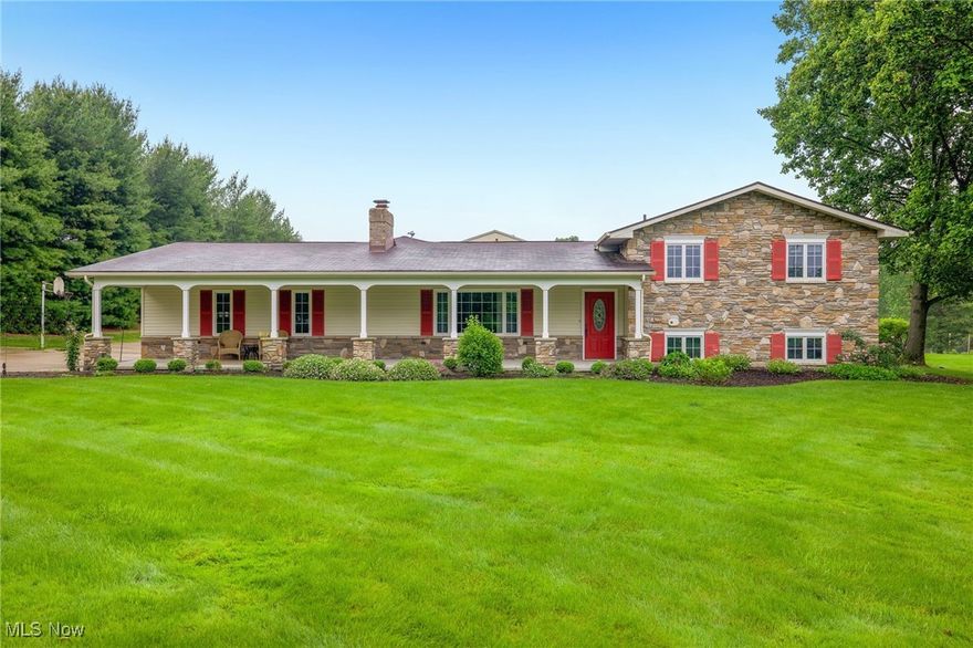 Welcome to 5346 Chippewa Rd—a sprawling 15.22-acre property offering the perfect blend of residential comfort and commercial functionality. Priced to sell at $999,900, this impressive estate features a 3,463 sq ft home with 6 bedrooms, 2 full and 2 half baths, and multiple outbuildings ideal for business or hobby use. Originally home to a well-known local landscaping company, the property includes * a 60x60 heated pole building with office, half bath, lift, & more * A 44x44 pole building for large trucks and salt storage * A 24x33 pole building for additional storage or equipment. Outdoors, enjoy two scenic lakes, one with a stunning two-tier waterfall, a built-in gas grill, and a paver patio with hot tub and gazebo cover, the ultimate space for entertaining or relaxing. An irrigation system keeps the entire lawn & perennial beds lush, while mature trees line the entire west side of the property for added privacy. The back acreage is beautifully wooded and ideal for exploring or future development. Inside, you’ll find high-quality craftsmanship throughout: solid wood doors, cabinets, and trim; beamed ceilings in the family room; and gorgeous skylight windows that flood the home with natural light. The chef’s kitchen features wood floors, quarter sawn oak cabinets, Corian counters, recessed and under-cabinet lighting, a custom range hood, wall oven, pantry, and gas range. The spacious primary suite boasts patio access and a luxurious custom-tiled walk-in shower. Additional highlights include a dedicated office with its own half bath, a large front porch with sweeping views, built-ins, French doors, and a cozy gas fireplace. Located in the Cloverleaf Local School District, this one-of-a-kind property combines serene country living with space for business, recreation, or multigenerational living. Recent septic service completed and security system with exterior cameras provides peace of mind. Don’t miss your chance to own a truly special piece of Medina County!