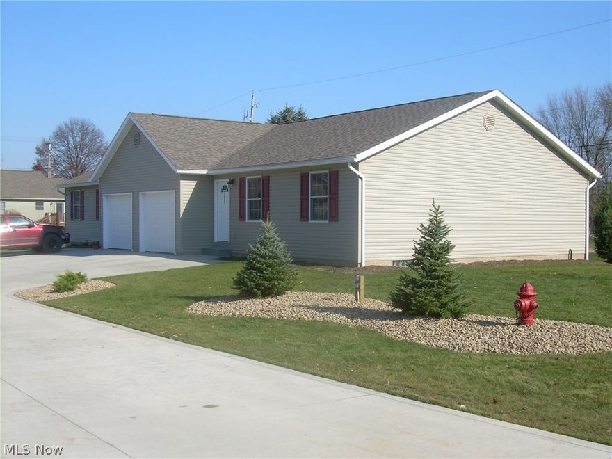 2 Bedroom, 1 Bath apartment for rent. Full basement with laundry hookups. Attached garage. No smoking, pet restrictions. Deposit required. Available May 15. Can see by appointment.