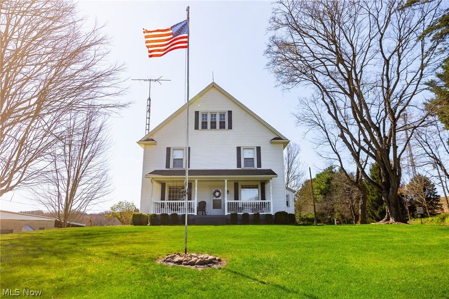 Onsite auction Saturday, May 16th at 12:00 PM. 9.76 acres, includes a 2-story, 4-bedroom home with numerous updates, including a remodeled kitchen (2021), updated full bath (2024), updated electrical (2025), new propane furnace and central A/C (2025), and an attached 1-car garage (2020). Main floor features a kitchen, dining room, living room, multipurpose area, bedroom, and full bath. Upstairs offers 3 bedrooms, a multipurpose room, and half bath. A partially finished basement with storage completes the home, giving lots of versatility. Outbuildings include a large bank barn, 44’x24’ pole barn, 58’x40’ machinery shed, large garage/workshop, and additional outbuildings. Approx. 1,000’ of total road frontage on S.R. 30 and Freeman Road.
