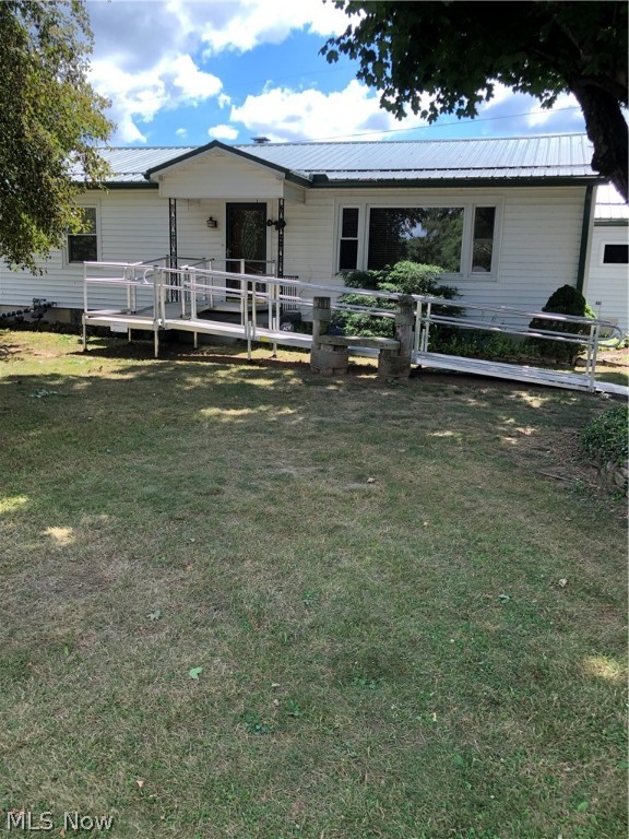 This two-bedroom ranch home is handicap accessible. It features accessible entrance and bathroom, stair lift to the full basement, large livingroom, Harwood floors, large back deck, flat yard and over .75 acre and is conveniently located just outside of the city limits of Dresden.