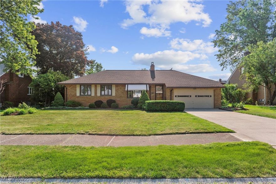 Attractive Full Brick Ranch .... Striking Curb Appeal .... Sparkling Wood Floors .... Large Windows Providing Lots of Natural Light .... Inviting Living Room with Cozy Fireplace .... 23' Eat-in Kitchen with Appliances .... Two Beautiful Full Newer  Bathrooms .... Huge Basement with 30' Rec Room and Lots of Storage Space with All Shelving To Remain .... Newer HVAC System .... Newer Roof .... Concrete Patio .... Glass Block Windows .... Basement Waterproofed 2015 .... Wide Concrete Driveway .... Very Desirable Quiet Street of Well Kept Homes South off Hilliard, Just one Block East of Wagar Road .... Prime Location .... Location .... Location.