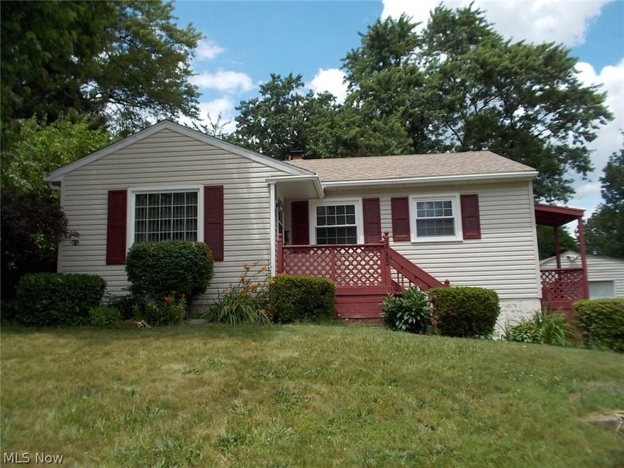 Nicely Updated 2 Bedroom 1 Story Home with a Detached 2 Car Garage, Huge Deck and a Fenced Backyard.  Updates include Newer Roof, Siding, Windows, Glass Block, Furnace, Water Heater, A/C and more.  Close to tons of Shopping, Restaurants, Bus Line and a great Park with Pond & Walking Trails.  Very easy to show.  Call today!