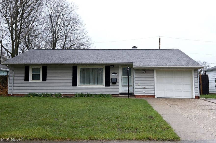 Welcome to 6429 Aylesworth Drive—now back on the market with a refreshed look and ready for its next chapter. This charming ranch-style home offers true one-floor living with a thoughtful blend of updates and comfort. From the moment you enter, you’re greeted by a bright and inviting living space that flows seamlessly into the eat-in kitchen—perfect for everyday living and easy entertaining. The spacious primary bedroom features a walk-in closet, while the second bedroom provides flexibility for guests, a home office, or additional living needs. A relaxing sunroom adds even more versatility, offering a cozy space to unwind year-round. Step outside to a fully fenced backyard—ideal for entertaining, pets, or simply enjoying your own private outdoor retreat. The stellar spacious custom built shed provides extra storage, or creative use of space, while the attached garage and extended driveway offer convenience and functionality. Recent updates include newer HVAC and central air (2020), updated flooring (2020), hot water tank (2022), sunroom roof (2023), and fresh paint with recent touch-ups (2025), refresh updates (2026). Located in Parma Heights, this home offers the perfect balance of comfort, convenience, and value. Don’t miss your opportunity to see this refreshed home while it’s available.