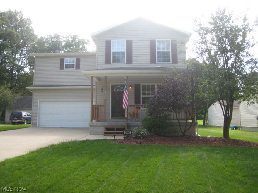 This lovely four bedroom colonial was built in 2005. It is move in ready. It has a cozy living room that opens to the eat in, fully applianced kitchen. You will be surprised at the size of the master bedroom. It is so spacious and has a glamour bath with garden tub and walk in closet. There are three other bedrooms and a full bath that complete the upper level. You can also sit out on your deck that overlooks the garden area and spacious lot. The 2 car garage is attached, and the shed in the backyard stays for extra storage. The basement is poured and plumbed for a bath. This home is a great value! The deck awning does not stay.