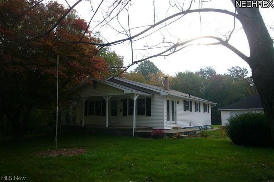 United Schools 3 bedroom ranch.  Almost an acre surrounds this lovely ranch with inviting porch.  Living room, eat-in kitchen and full basement.  Detached 2-car garage.  Reduced $10,000 from the previous listing.  Priced to sell!!