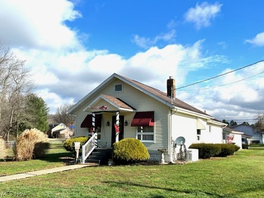 Just like living in the country with the convenience of being in town. This nice 1 story home sits on .77 acres with a great private setting on a dead-end street. There are 2 bedrooms, 1 full bath, and a full basement. There is a 24x32 garage and a 14x24 Weaver building both with electric. There is a large living room with new carpet that has beautiful views of the outdoors. The kitchen has lots of cabinetry and includes the appliances. It is open to the formal dining room. The bathroom has ceramic tile floors and a jetted tub and shower.  There is a large fenced in yard with a patio gazebo with electricity and a cement floor perfect for summer get togethers. There is a natural gas Generac whole house generator. The full basement has newly painted walls and floors, glass block windows and 3 sump pumps. This home is ideal for someone starting out or slowing down with easy access to the highway, park, schools, and shopping.