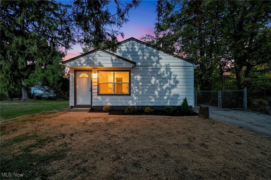 Completely Refinished Ranch – One-Floor Living at Its Finest! Prepare to be impressed by this prime-located, fully remodeled ranch home offering one-floor living w/elegance & class. Every detail has been thoughtfully designed — from the much sought-after luxury vinyl plank flooring in the entertaining areas to the custom-detailed tile work in the kitchen and the completely reset, spa-inspired bath created for relaxation and style. Cooks will love the brand-new white shaker-style kitchen filled with natural light from the new vinyl windows, modern hardware, and upgraded stainless steel appliances, including a 5-burner gas range, microwave, & dishwasher. Stylish sliding barn door leads to the convenient first-floor laundry area. Open concept flows seamlessly into the inviting, light-filled great room — a perfect gathering space for family and friends — beautifully lit with upgraded electrical and energy-efficient LED lighting. Three ample bedrooms feature fresh carpet, while the new high-efficiency furnace, new exterior doors, and new hot water tank ensure years of worry-free living. Outside, you’ll find an oversized 2-car garage and a fully fenced yard. Home is ideally situated at the end of a no-outlet street next to a park for added privacy and recreation, plus a vacant lot to the left adds extra space & tranquility. This absolute “Doll House” is a true move-in-ready gem — clean, bright, and easy to show!