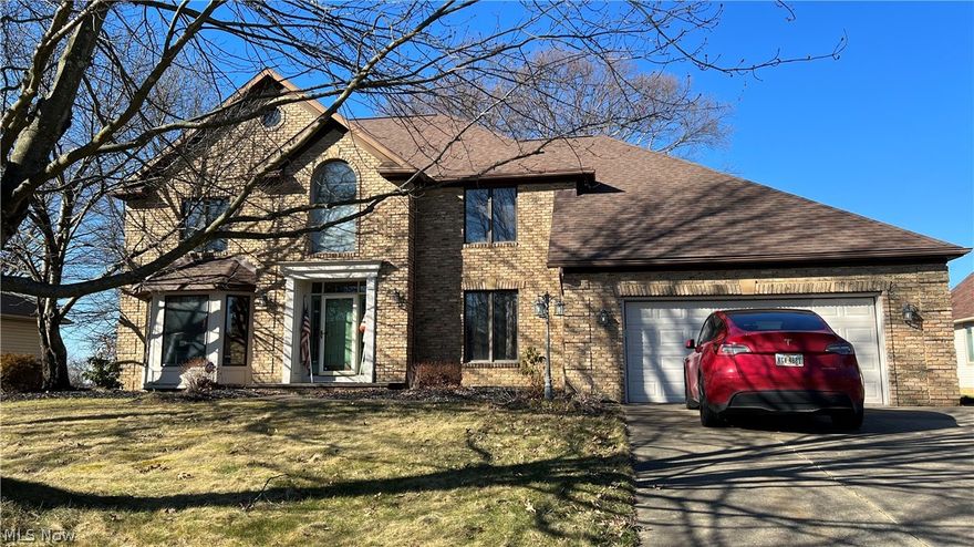 Welcome to your dream home on the 16th fairway of Chenoweth Golf Course, located in the Green School District. This spacious brick and vinyl colonial boasts 2,616 square feet of living space, offering a blank canvas to create your housing masterpiece. The first floor features a cozy living room, a formal dining room ideal for entertaining guests, and a sunken family room adorned with a fireplace, creating a warm and inviting atmosphere. Step through the sliding doors onto the expansive deck, where you can relax and soak in breathtaking views of the 16th fairway. The heart of the home is the spacious kitchen, complete with abundant cabinet and counter space, catering to your culinary endeavors with ease. A convenient 1st floor home office provides a versatile space for remote work or study, ensuring productivity and comfort. Ascend to the second floor to discover the owner's suite, a serene retreat boasting a huge master bath with a sunken tub and separate shower, offering a luxurious escape from the daily hustle and bustle. Three additional generously sized bedrooms are also located on the 2nd floor, along with the added convenience of a second-floor laundry room, simplifying daily chores. This home is complemented by newer roof and skylights, including a powered skylight in the master bath, illuminating the space with natural light and adding a touch of sophistication. A 2-car attached garage provides ample parking and storage.   Don't miss this perfect opportunity to turn your vision into reality and your chance to own a piece of tranquility on the greens of Chenoweth Golf Course