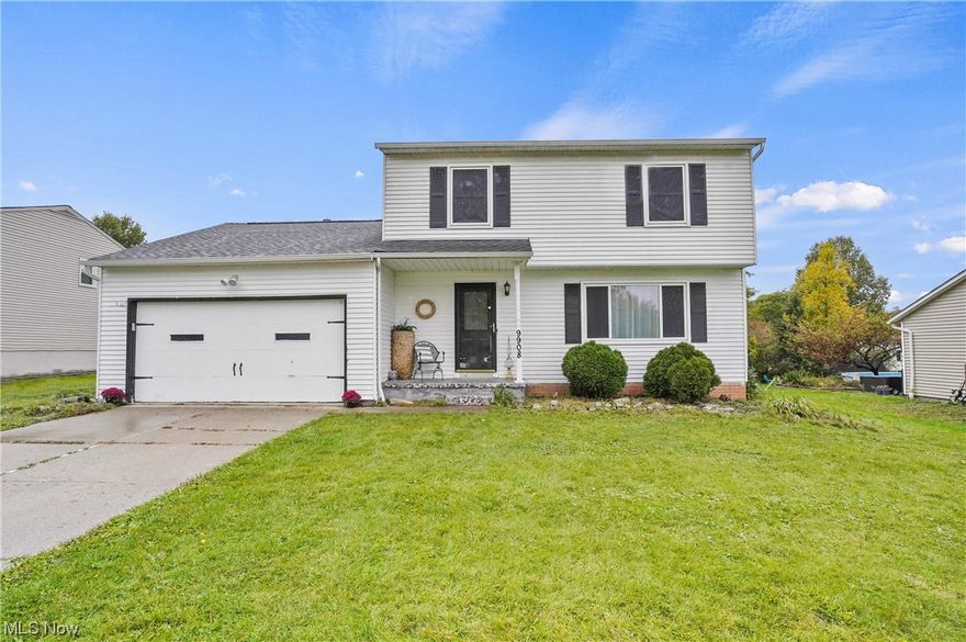 Don't miss this rare opportunity to live in the Chamberlin Ledges neighborhood! Upon entering this adorable home, you will step into the open foyer that leads to a large living room and dining area perfect for entertaining. The galley-style kitchen is light and bright and includes a new dishwasher. A warm and inviting family room welcomes you to sit down and enjoy the fireplace and the convenient sliding doors leading to the back deck. A full bath on the first floor completes the space. You can enter the second-floor full bath from the hall or the spacious main bedroom suite offering ample closet space and comfort. Two additional bedrooms finish the second floor. The partially finished basement offers another large living space as well as a utility area for laundry and lots of storage. There is newly installed lighting throughout the home and a new water heater was installed this month. The large yard offers lots of room for outdoor activities and a shed for storage. The seller is offering a 1 year home warranty.