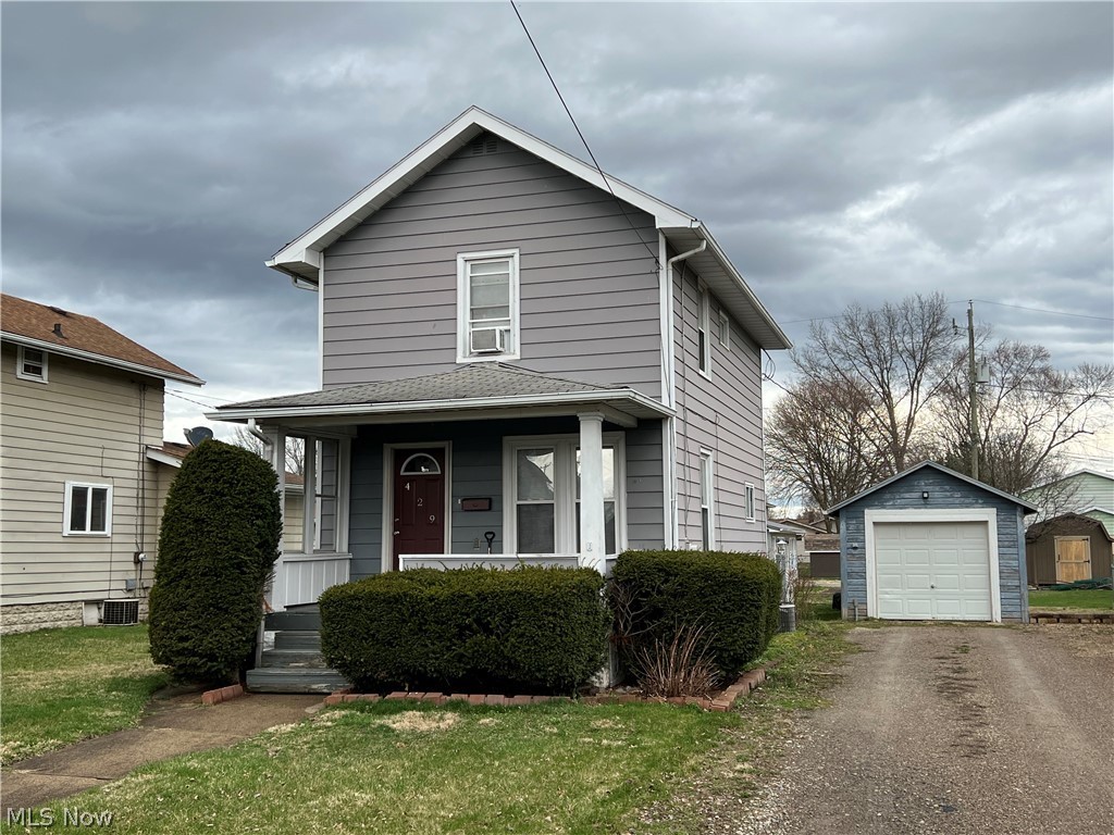 Charming 2 bedroom vinyl sided home. Kitchen includes the appliances. Enclosed porch. 16 X 12 back deck. Replacement windows throughout. New side and back doors. 1 car detached garage with 12 X 12 storage area. All rewired. Seller is offering a roof allowance. Tenant occupied, 24 hour notice to show.