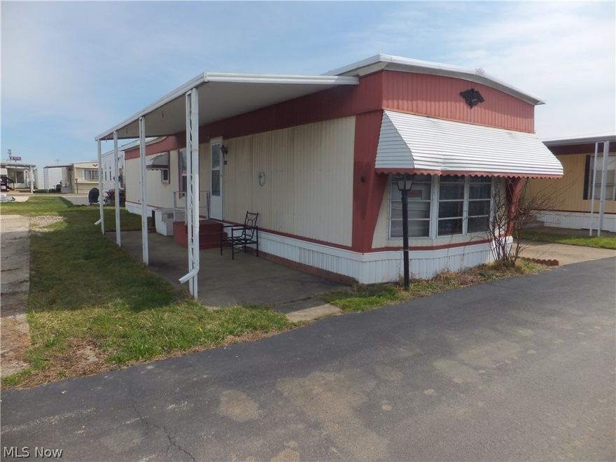 Mobil Home located in Parma Estates 55+ community, Sunset #11 this home features 2 bedrooms, living room, kitchen, dining area, all appliances stay, Large covered carport/patio, close to shopping, interstate, restaurants