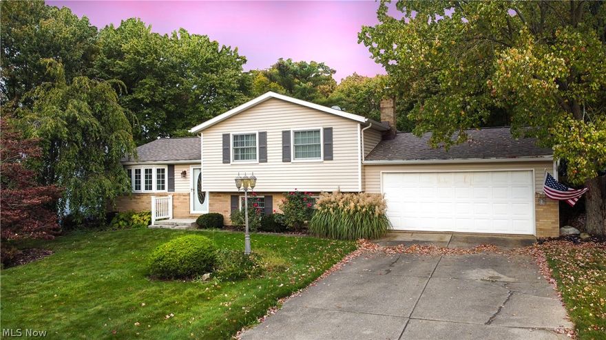 This beautiful 3 bd 2 bath house located in Stow features a large in-ground pool enclosed by wooden fenced in back yard, great for relaxing or for entertaining friends & family. There is a storage barn for pool & lawn equipment & a small deck that leads to the patio area. The in-ground pool has been expertly maintained & features the latest in pool cleaning technology & comes w/ a Loop Loc Safety Cover. Upon entering the front door, you’ll notice the open floor plan that flows from the living room, into the kitchen & dining room, leading you out the back of the house to the 3 seasons porch. The upstairs features 3 beds & a full bath. Heading down to the lower level, you’ll be greeted by a large family room w/ a wood burning fireplace w/ blower, a 1/2 bath, & an oversized mud room that leads to the 2.5 car attached garage w/ beautiful Nature stone floors(13). When touring the home, you’ll be surprised on how big this house is, it just keeps going! This house is great for entertaining while offering a ton of living space. The best part... the house is move in ready! The updates in this house include newer vinyl flooring in the living & dining room(19), updated light fixtures throughout(19), stainless steel kitchen appliances(18), Radon Mitigation and roof('17), bathroom vanity(19), Anderson Windows(05), Siding, Gutters, Soffits, & Downspouts('13), Drain lines, A/C/Heat Pump (12), concrete around pool/patio (07), hot water tank (12), Insulation-Attic areas house & garage(16).
