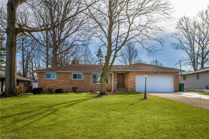 Come and see this delightful Seven Hills Brick Ranch! This home has hardwood flooring on the main level in the living room, dining room, and all 3 bedrooms.  The kitchen, dining room, living room, bathroom and bedrooms have fresh paint in pleasing colors.  The spacious kitchen has stainless steel appliances and a counter space with breakfast bar seating.  The first floor also has 3 bedrooms, 1 full bathroom, 1 half bathroom, and a laundry/mudroom. The full basement has plenty of storage space.  You could make it a recreation room, playroom, and/or fitness room. The sliding glass doors from the dining room lead out to a large deck with a brand-new above-ground pool.  Enjoy the convenience of a 2-car attached garage and your fully fenced-in backyard. Convenient location and close to shopping and freeways.  Schedule your showing today!