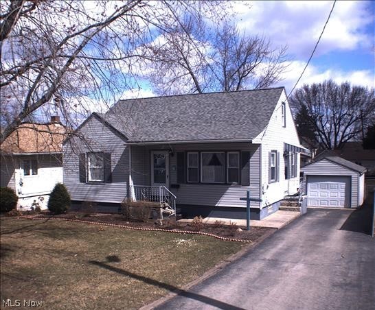 Charming cape cod features 3 bedrooms, remodeled bath, spacious living room with cove ceiling, oak eat in kitchen with stove & refrigerator, beautiful Florida room addition with floor to ceiling windows that open up to a large fenced yard & full basement. Newer roof, vinyl siding, thermopane windows & glass block windows in basement. Neutral decor and available for immediate possession. Please use showing link ONLY. Can be seen on short notice.