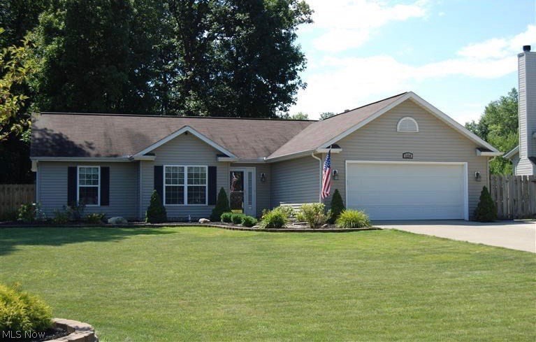 The lovely ranch in Heatherstone is priced to sell! The home features a large kitchen that opens to a dining area. The living room features skylights and offers plenty of space. The main bathroom was updated in 2012 and features ceramic tile and granite countertops. Two of the bedrooms have updated carpet from 2014 and are a generous size. The master bedroom has a large walk-in closet and the bathroom was updated in 2012 also. The exterior features a large deck and patio with a fire pit for entertaining! Don't let this slip away, seller is extremely motivated! Schedule your private showing today!!