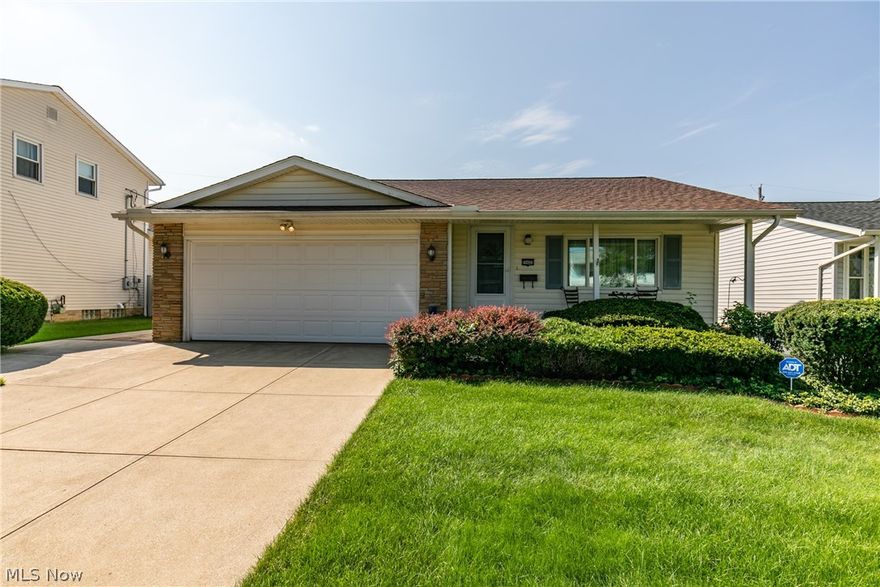 Situated in Westpark just north of Puritas, close to highway access, and within walking distance of the Metroparks, this 3 bedroom/2.5 bath ranch has an impressive amount of space! This home has been meticulously cared for by the owner for over 30 years! Upon walking up to the home you will find an inviting front porch and new roof that was completed Aug 2021.  Inside you are welcomed by a large living room and adjacent dining area that is perfect for entertaining.  The dining area, hallway, and two of the bedrooms have newer laminate flooring. The master bedroom has the original hardwood floors which are still in great condition and all bedrooms are of nice size. There is a large eat-in kitchen and adjacent family room featuring a vaulted ceiling, two skylights, and a patio to the backyard just steps away.  In the backyard you will find a retractable awning for when you are outside needing some shade, a fully fenced yard that was completed summer of 2020, shed, apple and magnolia tree