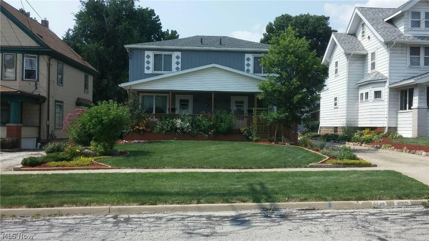 Awesome duplex side by side unit. Many upgrades, agent has a list. 2 car garage with newer door, opener, electric and drain. Both units have a 2nd full bath in the basement with showers. One unit bathrooms have been recently updated. All windows were replaced at some point and one unit all newer windows (except one behind TV stand) replaced. Great rental income potential. Newer concrete driveway, fenced in portion of rear yard. Newer front and rear porches. A little paint and carpet cleaning and ready to move in! Call Agent for more info and utility info.