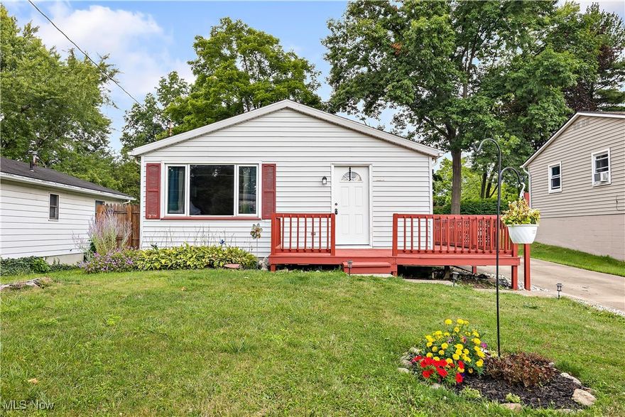 Welcome to your new home;  One floor ranch home  in the heart of Wadsworth;  Kitchen offers plenty of cupboards and counter space as well as an island, and flows into a dining area;   All appliances remain with the home,  the dishwasher and oven were replaced in 2019;   Living room is open to the dining area for easy entertaining;  2 bedrooms, with one of them having access to the bathroom, which boasts dual sinks and dual hand held showerheads  ;  Newer lighting throughout the home;  The basement offers 3 finished rooms  as well as a laundry area and a half bath;   Outside has fresh landscaping , a welcoming wrap around porch, a concrete patio area complete with pergola and a 2 car garage;  The garage has new siding, and both the garage and home have a newer roof, about 4 years old;  Close to shopping and restaurants, easy access to Rt 94 ,  Rt 224,  and I71; Don't wait to make this your new home !