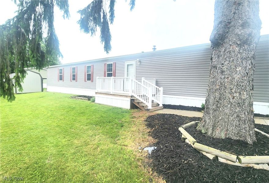 Built in 2018 with drywall and craftsmanship, this open concept home features 3 bedrooms and 2 full baths and is sure to impress! It offers a master suite, central air, and all major kitchen appliances including a newer gas stove. The 10x16 shed has electric and a window a/c unit. This property has its own 3-vehicle parking space with additional off-street parking and is located in the well-kept Melrose Village which offers a community center, basketball courts, playground, ponds, and more!