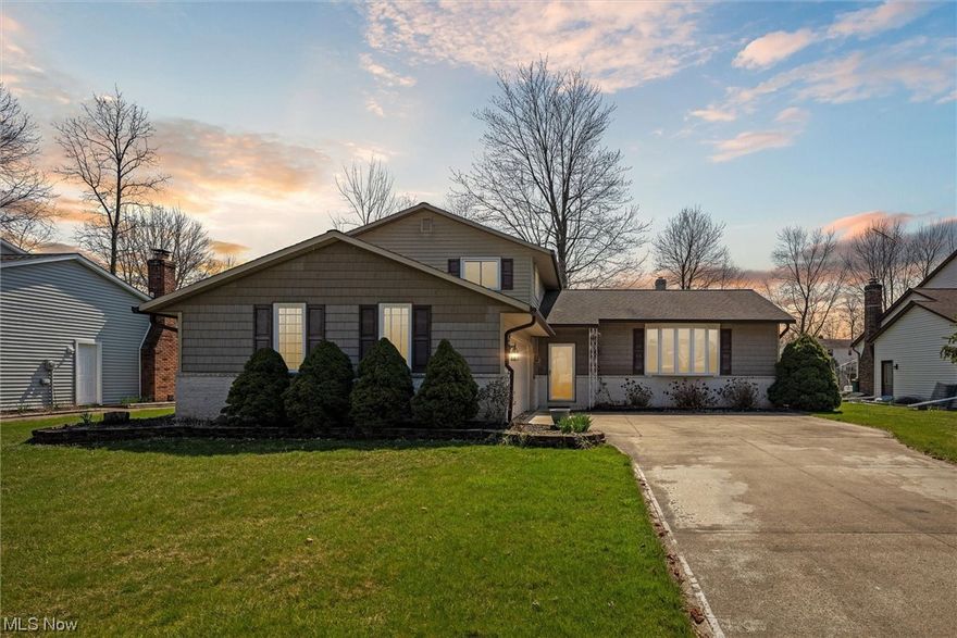 Welcome home to this 4 bedroom split located on a quiet cul-de-sac in Mentor.  This beautiful home has been well maintained and periodically updated by its only owners since 1981.  Take a closer look at what this property has to offer:  four bedrooms, three full bathrooms, two living spaces, a spacious kitchen, main floor laundry and a beautiful large back yard.  With over 2000 square feet of living space this split offers the opportunity for everyone to be together or the choice to enjoy a level of privacy.  If you are looking for a solid built well maintained home, this is it.  Move in and start making your own memories.  There is easy access to the freeway, Mentor area schools, restaurants, shopping and recreation.