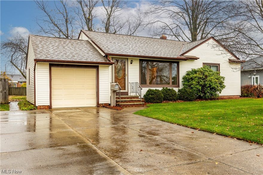 Wonderful opportunity to own a lovely ranch in this desirable area of Parma. Large living room, open to the eat-in kitchen with appliances staying and cabinets/countertops aplenty! 3 generously sized bedrooms. Large basement, partially finished with lots of potential to update or modernize to your liking. One car garage attached. Schedule a tour today